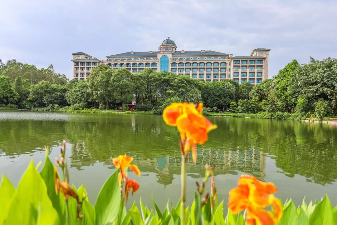 清远恒大酒店有非常大的一个人工湖,也组成了恒大酒店的主景观.