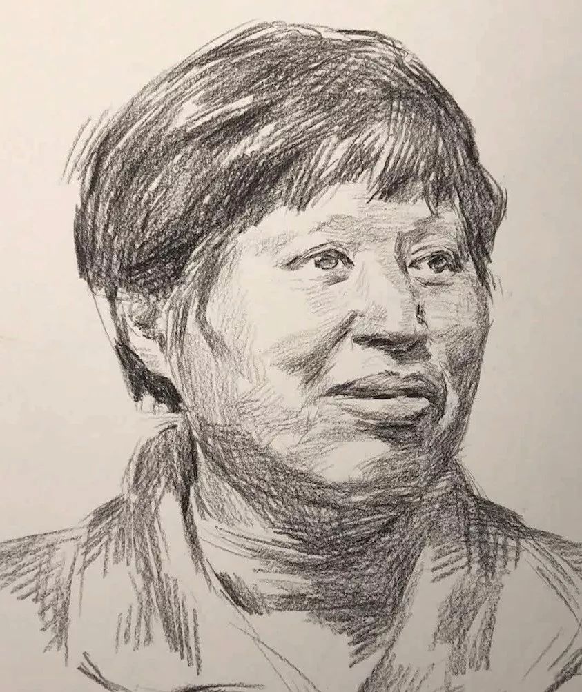第二八五集朱传奇教你画喜形于色的女老年素描头像