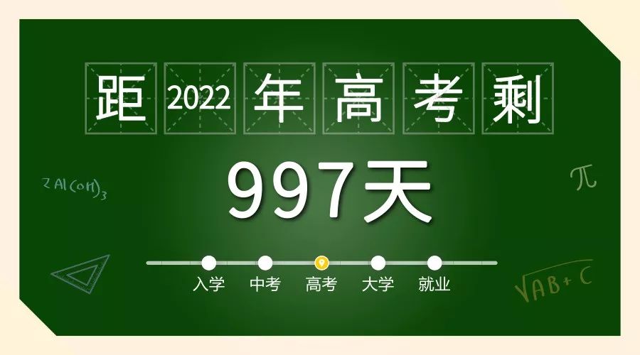 新一批的高考大军俨然已经开始高考倒计时了:距离2020年高考还剩347天