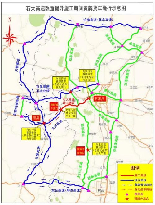 青银高速石太河北段施工公告