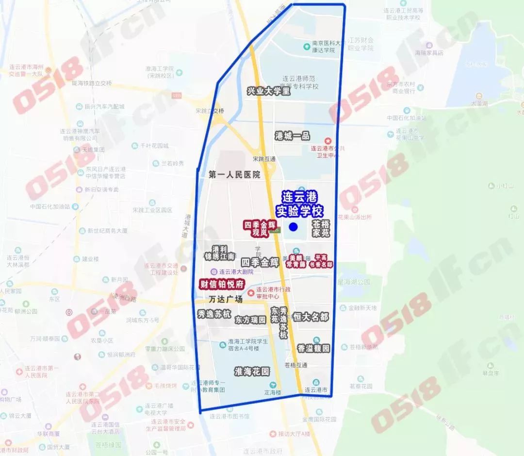 路东围墙边以南,海宁东路至学院路东围墙边以北地区 施教范围其他小区