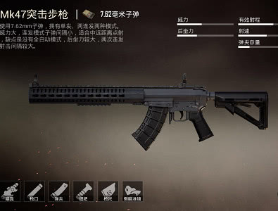 然后就是mk47了,这把枪的性质和m16a4一样,但是比m16a4更难用,所以萌