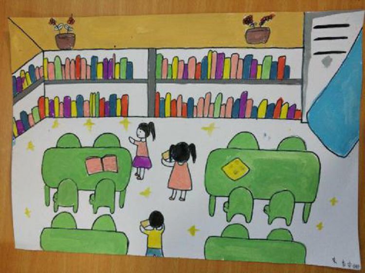 【白河】"我心中的图书馆"绘画比赛在县图书馆举行