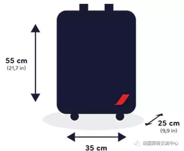 行李国际航线免费托运限额经济舱23kg/件,1件公务舱32kg/件,2件尺寸:a