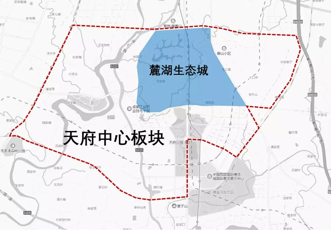 麓湖生态城区位图