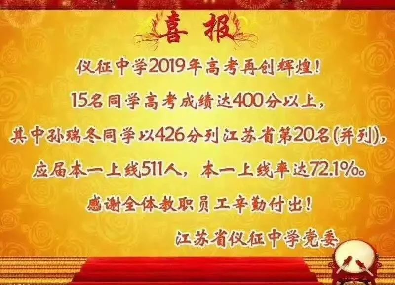 2019扬州各高中高考情况如何 看超全喜报!_江都