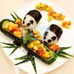 熊猫和竹子 [创意美食——熊猫吃竹子] 
