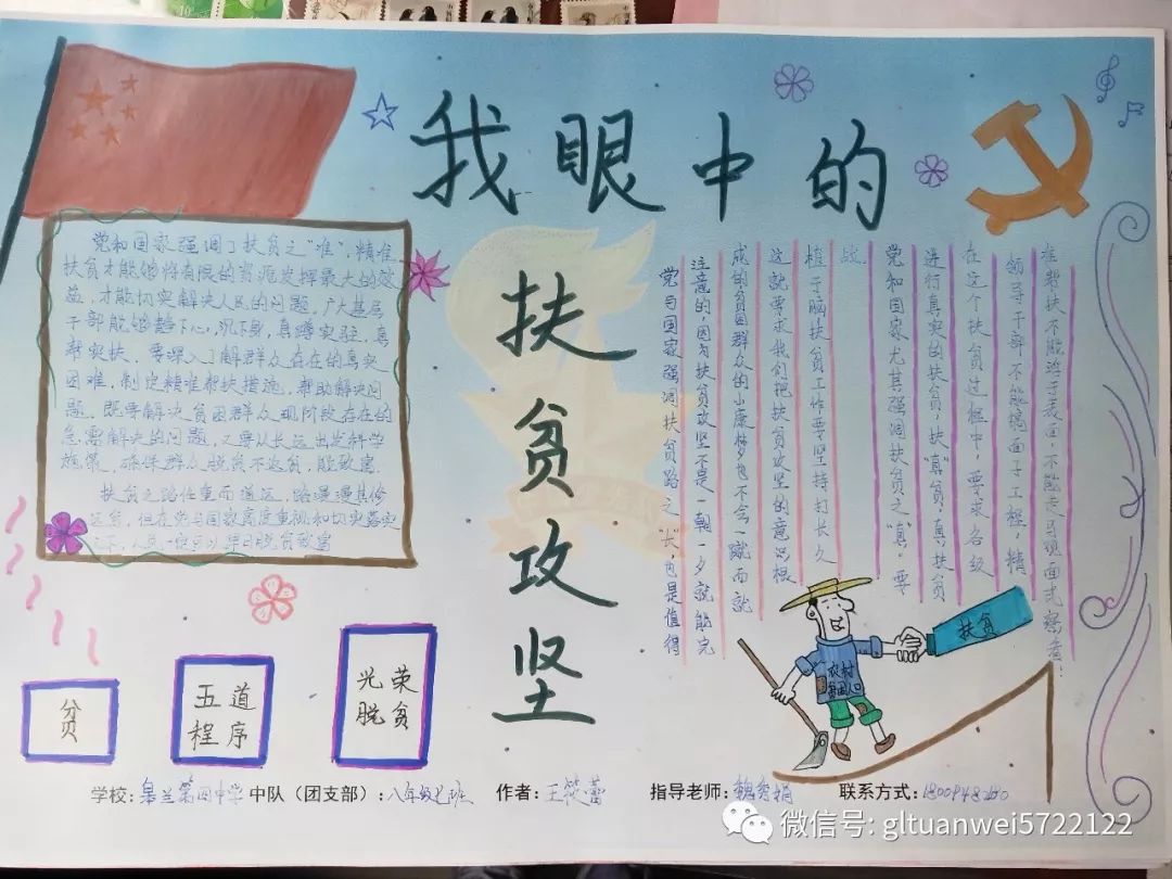 脱贫攻坚手抄报大赛‖小学组与中学组作品展播,为你喜欢的作品投票吧!