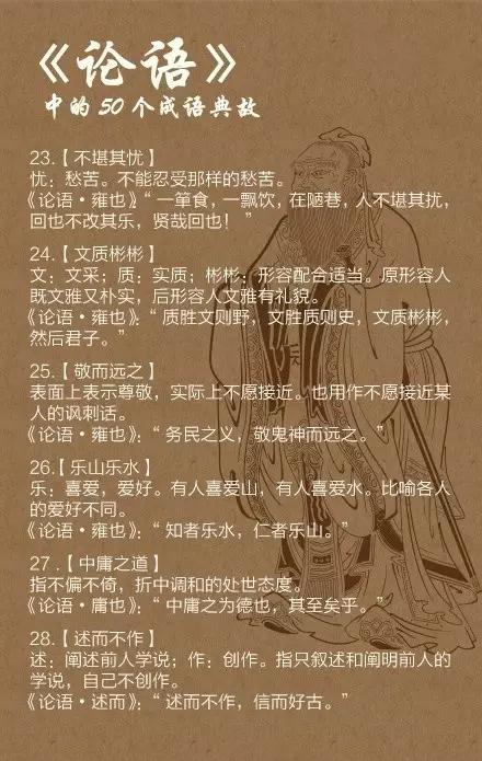 孔子|《论语》中的50个成语典故，你知道几个？