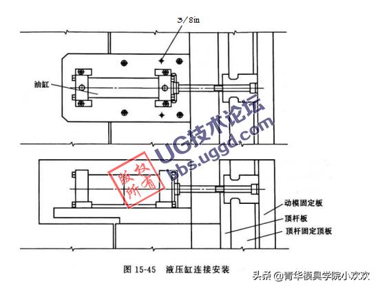 塑胶模具气动顶出机构