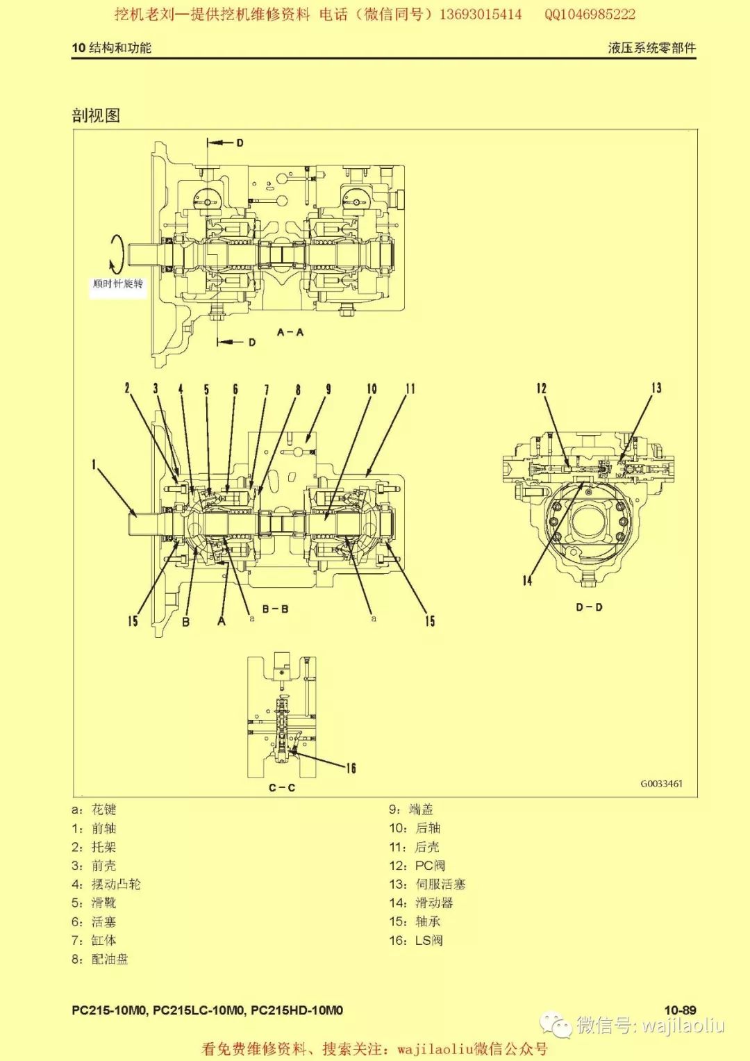 挖掘机最新维修资料,小松215-10mo系列主泵功能结构与