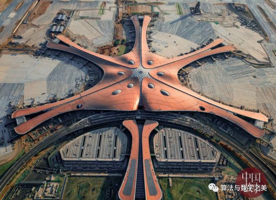 北京大兴国际机场航站楼俯视图