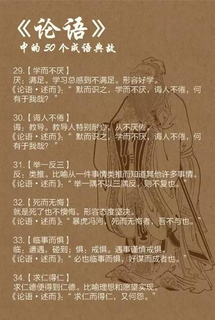 孔子|《论语》中的50个成语典故，你知道几个？