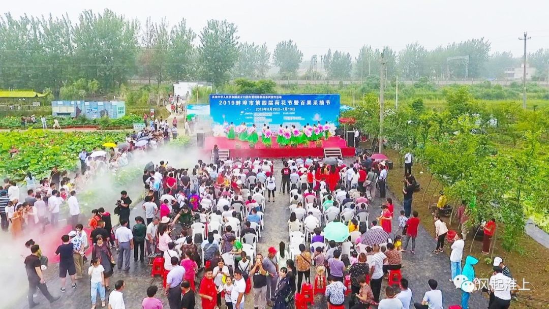 蚌埠市第四届荷花节在淮上区曹老集镇开幕