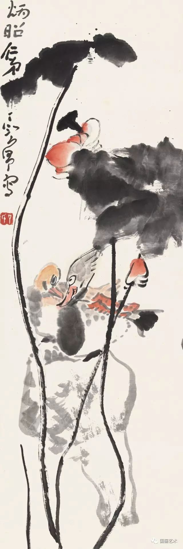 现当代名家丁衍庸写意花鸟欣赏