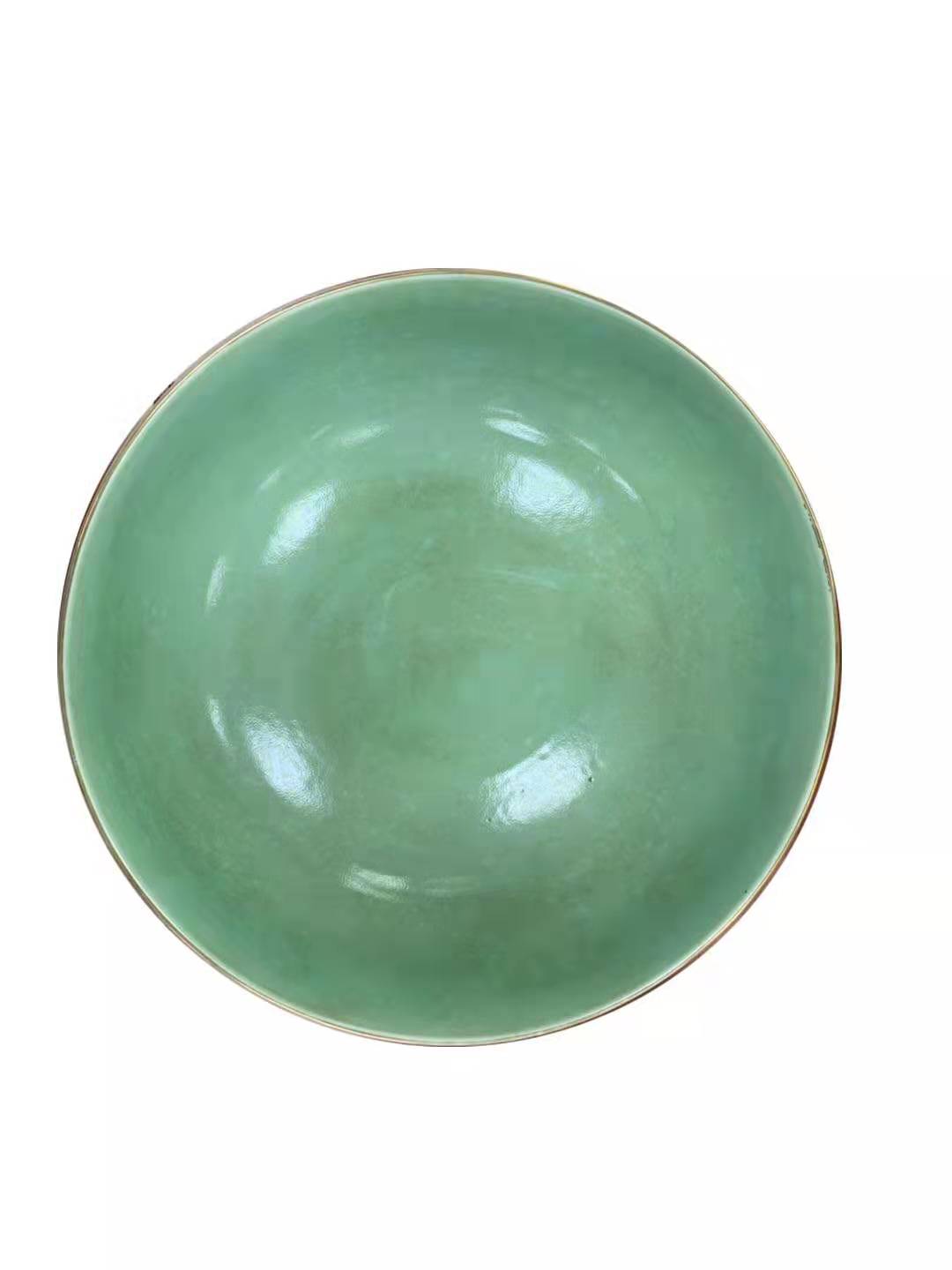 清乾隆粉彩松石绿大钵赏析_搜狐网