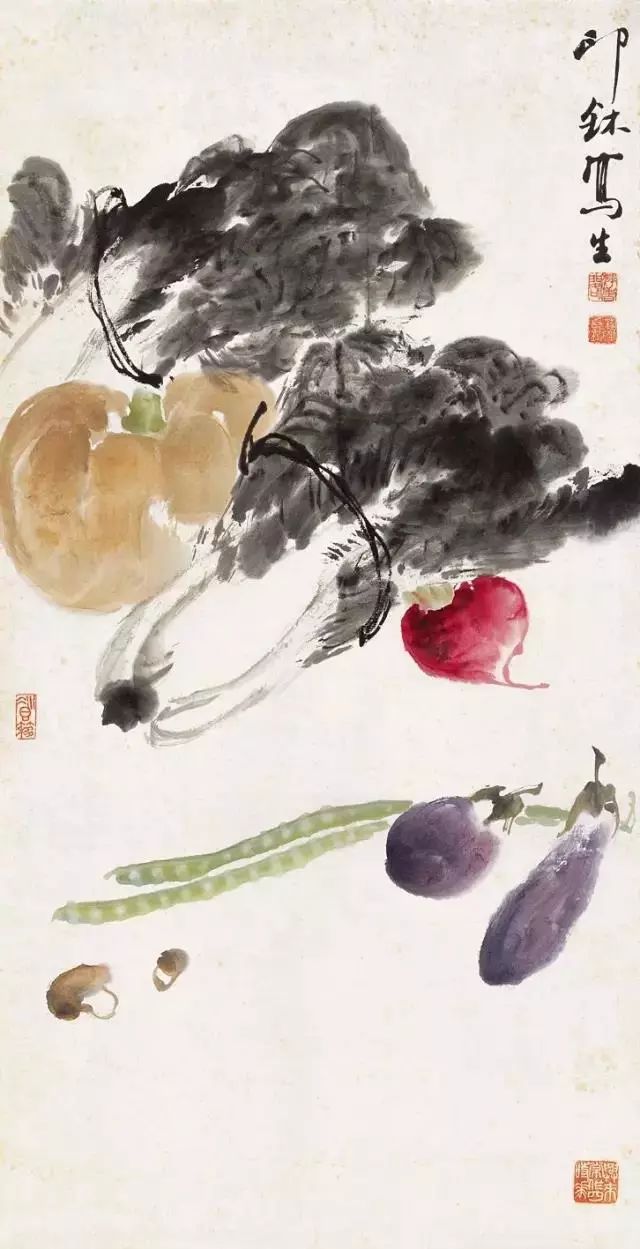 萧朗|写意禽鸟蔬果图(90幅)