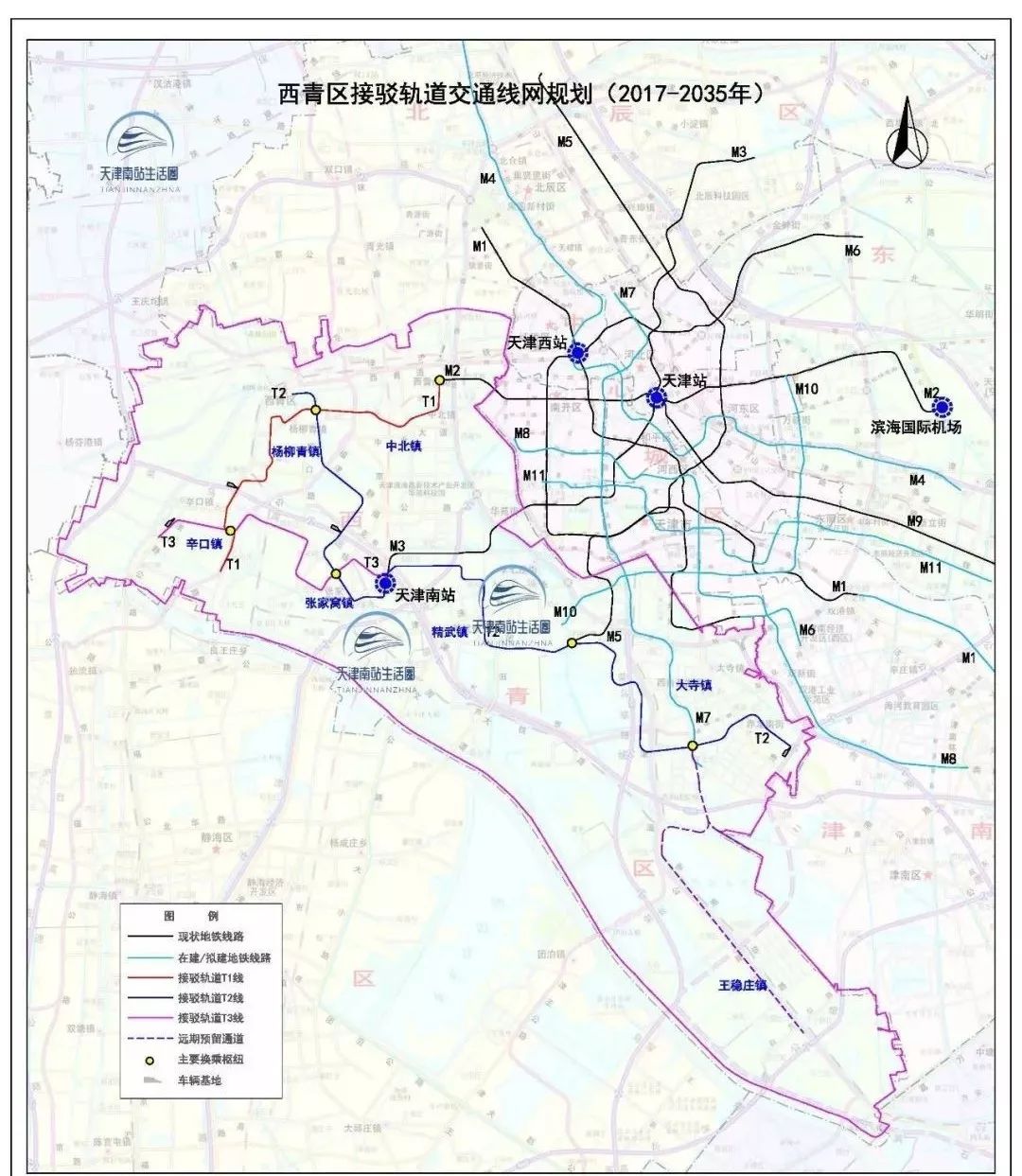 西青区接驳轨道交通线网规划(2017-2035年)