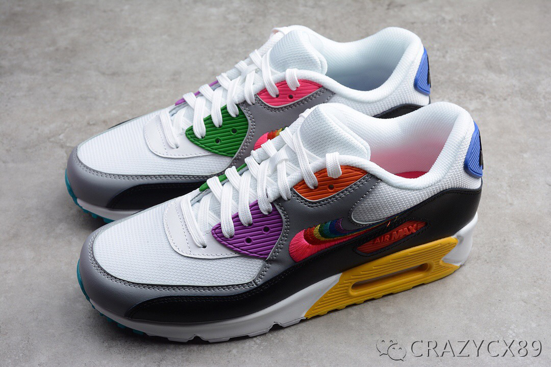 耐克彩虹系列 nike air max 90 be true 气垫运动鞋