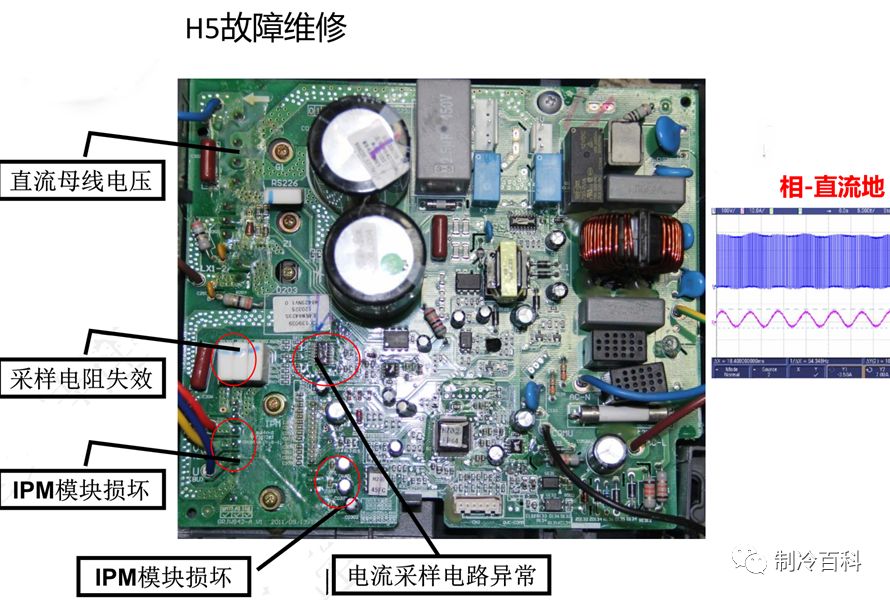 格力变频空调e6,h5,f0故障维修与电气原理图