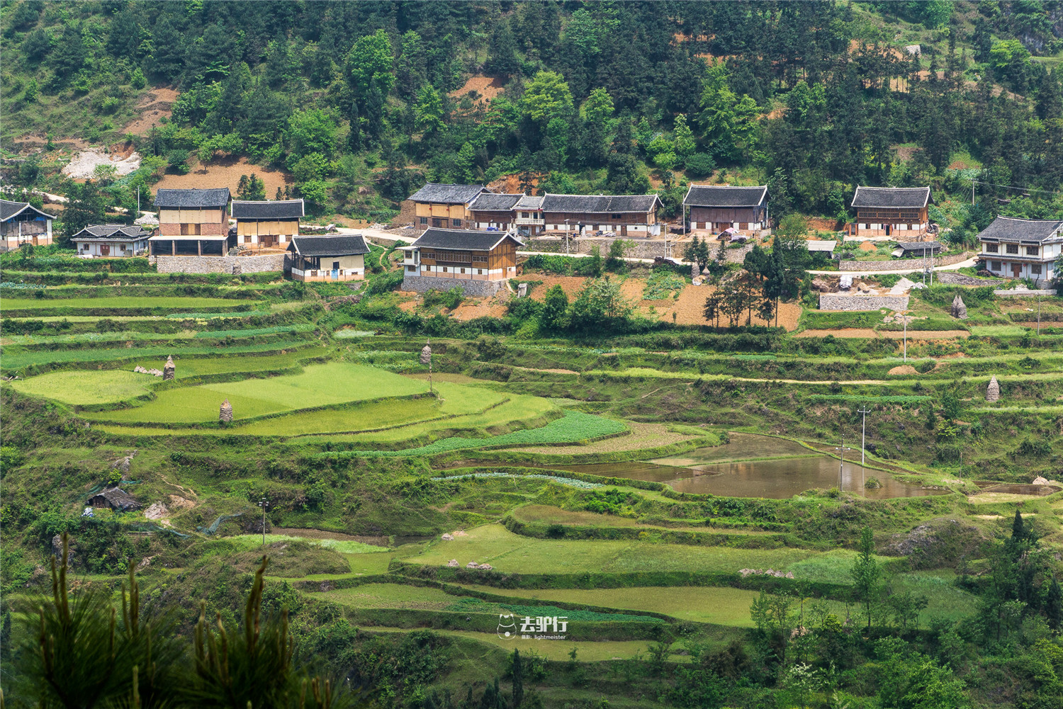 原创贵州有座苗族村:祖辈把大山挖成田,如今村民把游客带回家看田