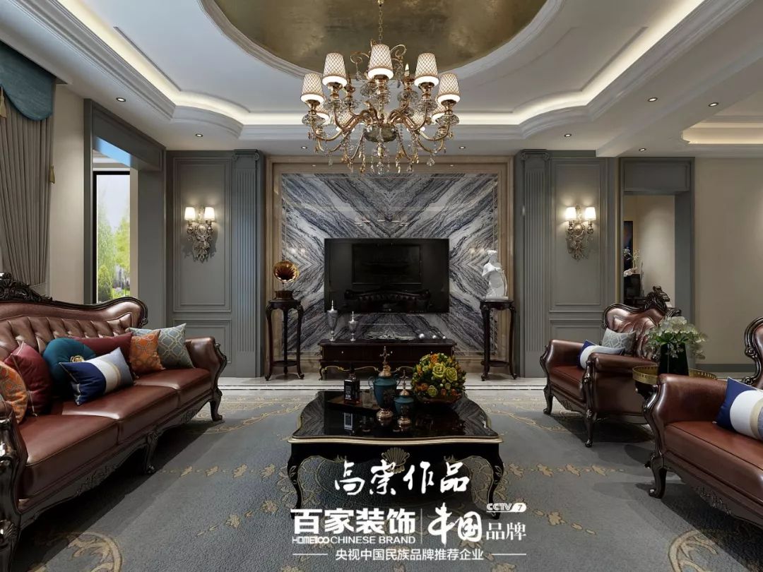 本案例是典型的欧式装修风格