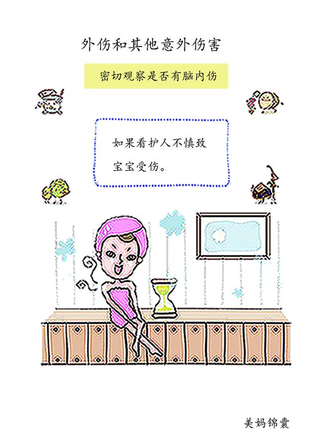                     仔细观察宝宝的摔伤后反应是否有脑内伤？