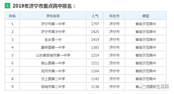 2019年济宁市学生重点反思后高中考高中英语总结与排名图片