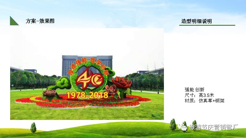 庆国庆主题仿真绿雕设计图案48例