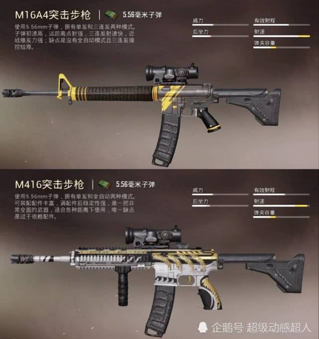 步枪:m4a1,scar-l , ak47 , 狙击枪:mini4 , sks , kar98k 威力最大