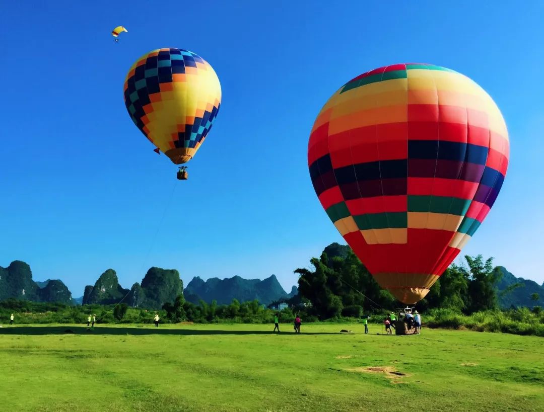 爱美食的小仙女在桂林阳朔旅行笔记--真实图片欣赏_热气球