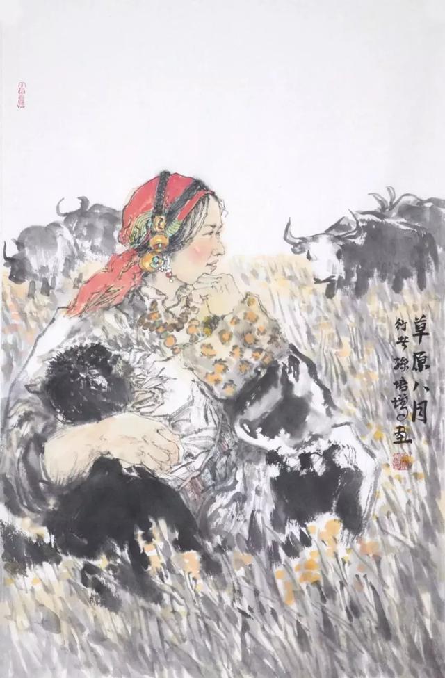 中国美术家协会会员,中国画学会理事孙培增人物画作品