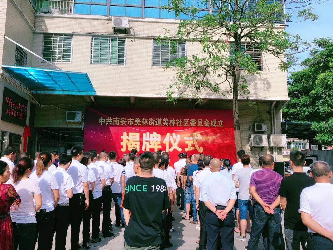 中共南安市美林街道美林社区委员会举行揭牌授印仪式