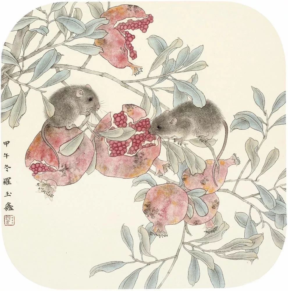她师从方楚雄,笔下工笔花鸟唯美生动_罗玉鑫