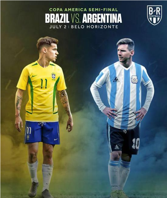 阿根廷vs巴西 2019美洲杯半决赛全场结束