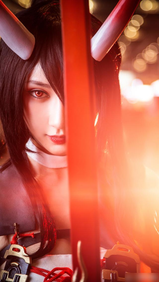 第二组是国内coser:骨头_cheryl扮演的妖刀姬作品 也