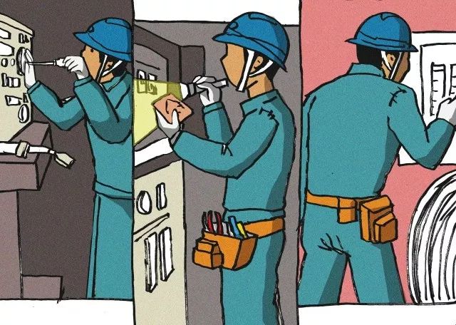 没过多久,它们的"专属医生"——变电运维室的检修人员穿着工作服带着