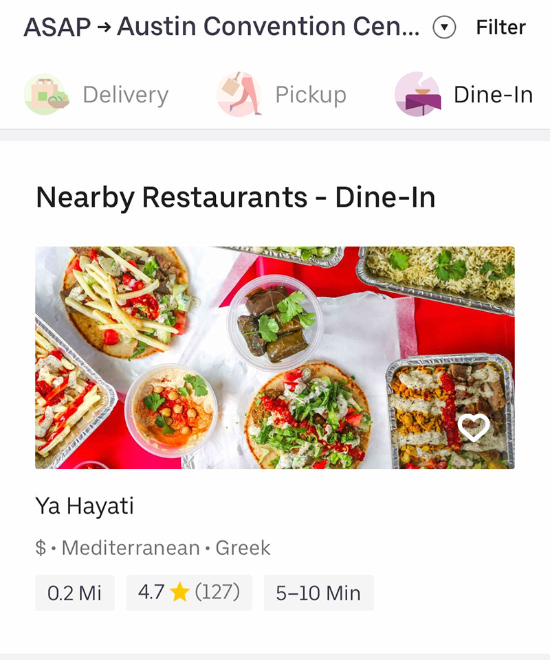 光送外卖还不够，Uber Eats 尝试手机点单服务