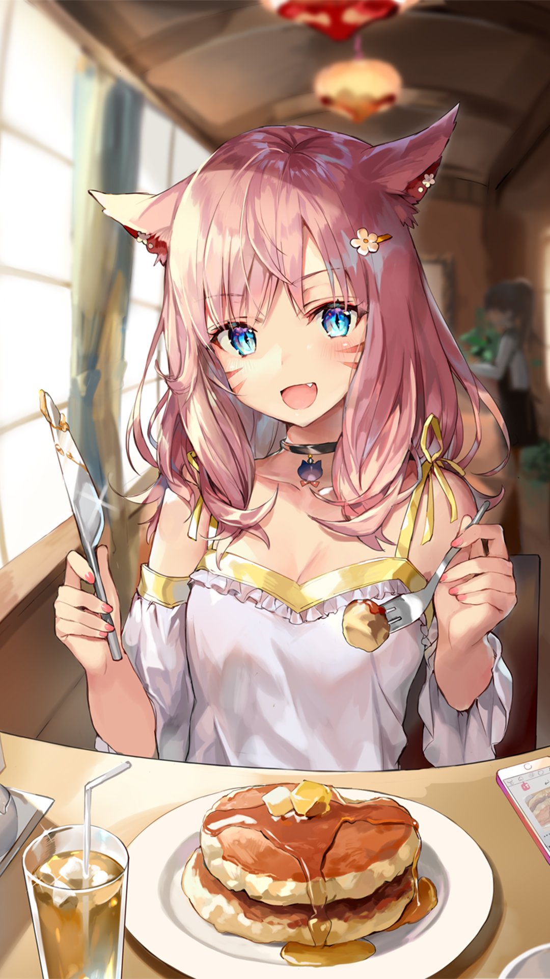 动漫美女性感插画手机壁纸