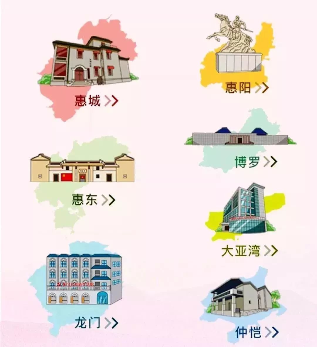 文明龙门这份风靡惠州的手绘地图看过了吗