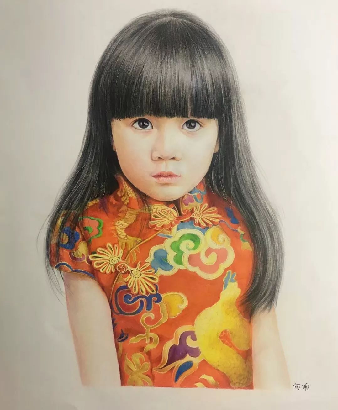 形象,生动,富有情感的彩铅hu