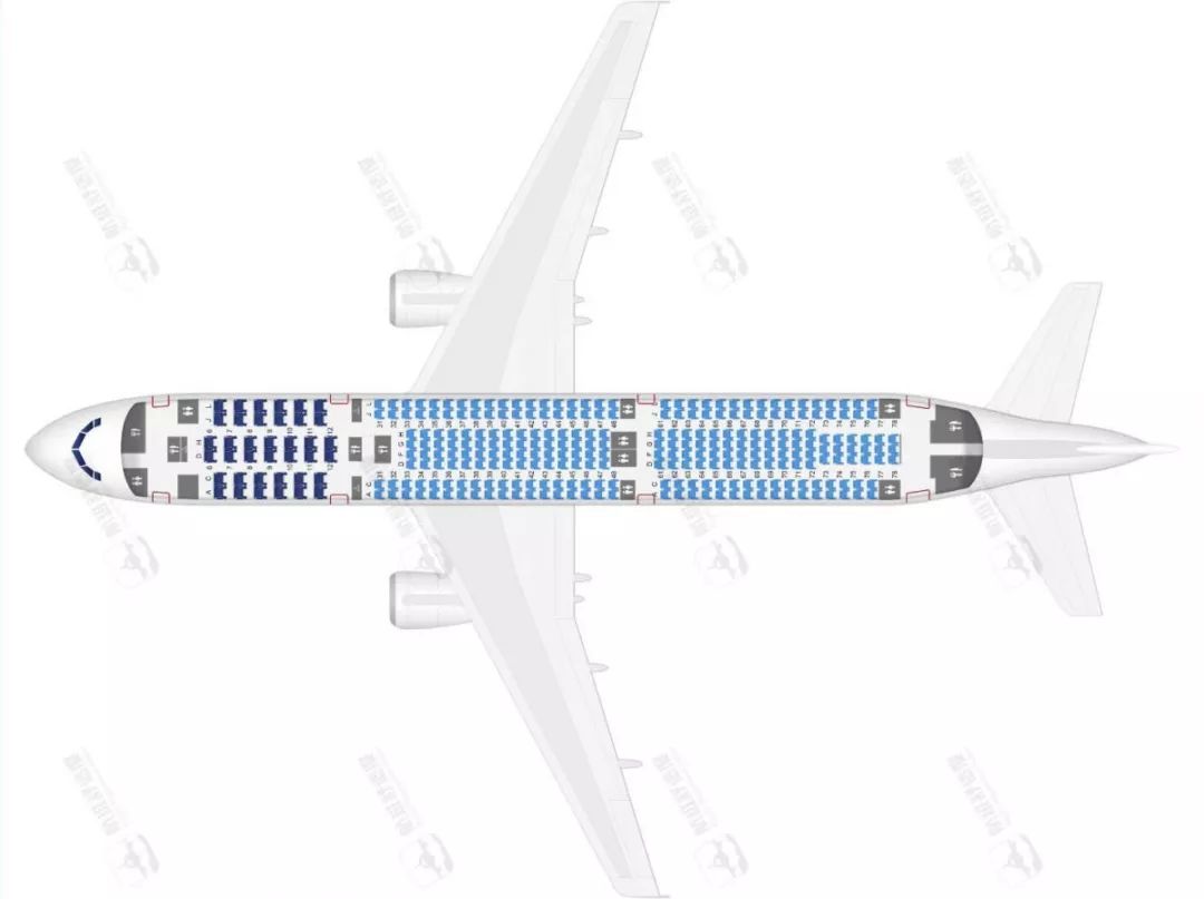 东航空客330客舱布局图该航线往返座位数由原来的328个增加为600个