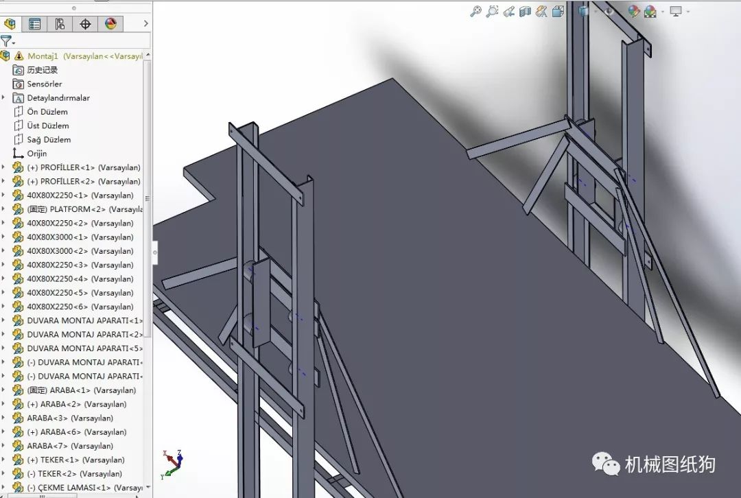 【工程机械】elevator升降平台简易模型3d图纸 solidworks设计