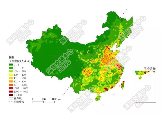 全国人口分布图_城市群视角下中国人口分布演变特征(2)