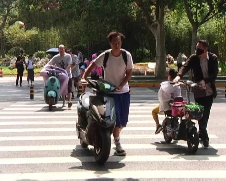 交通法规定,自行车和电动车过斑马线要推着走,你能做到吗?