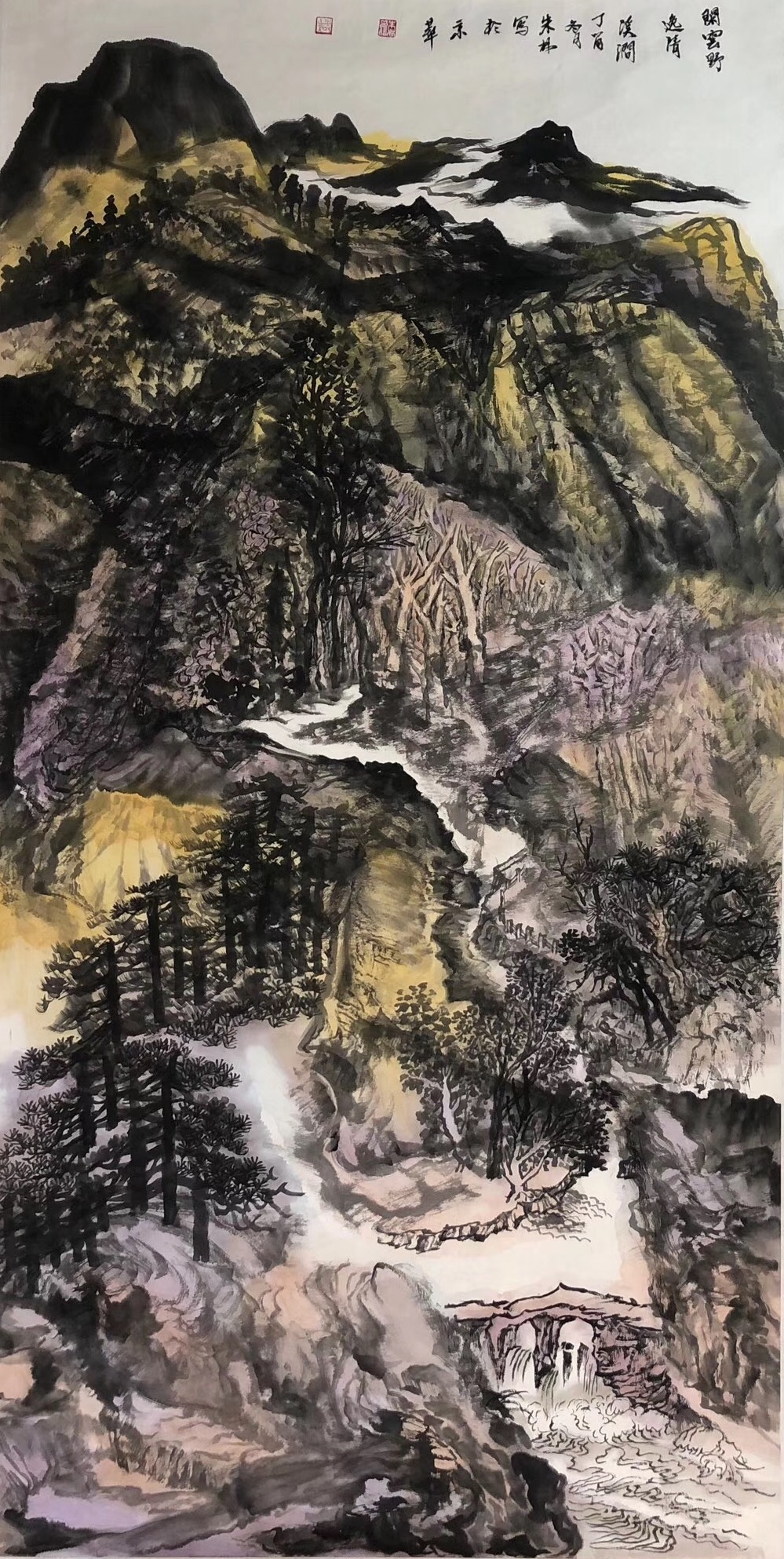 中国画名家画家朱林山水画欣赏