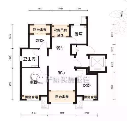 瀛海府88㎡三居户型