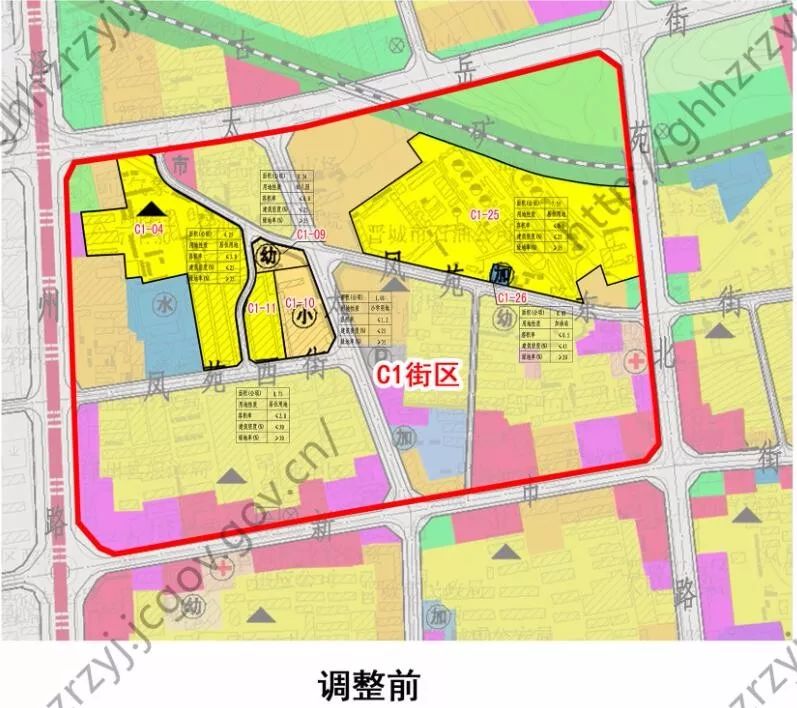 晋城市城区东北片区部分地块进行调整新增幼儿园拟取消原规划街区