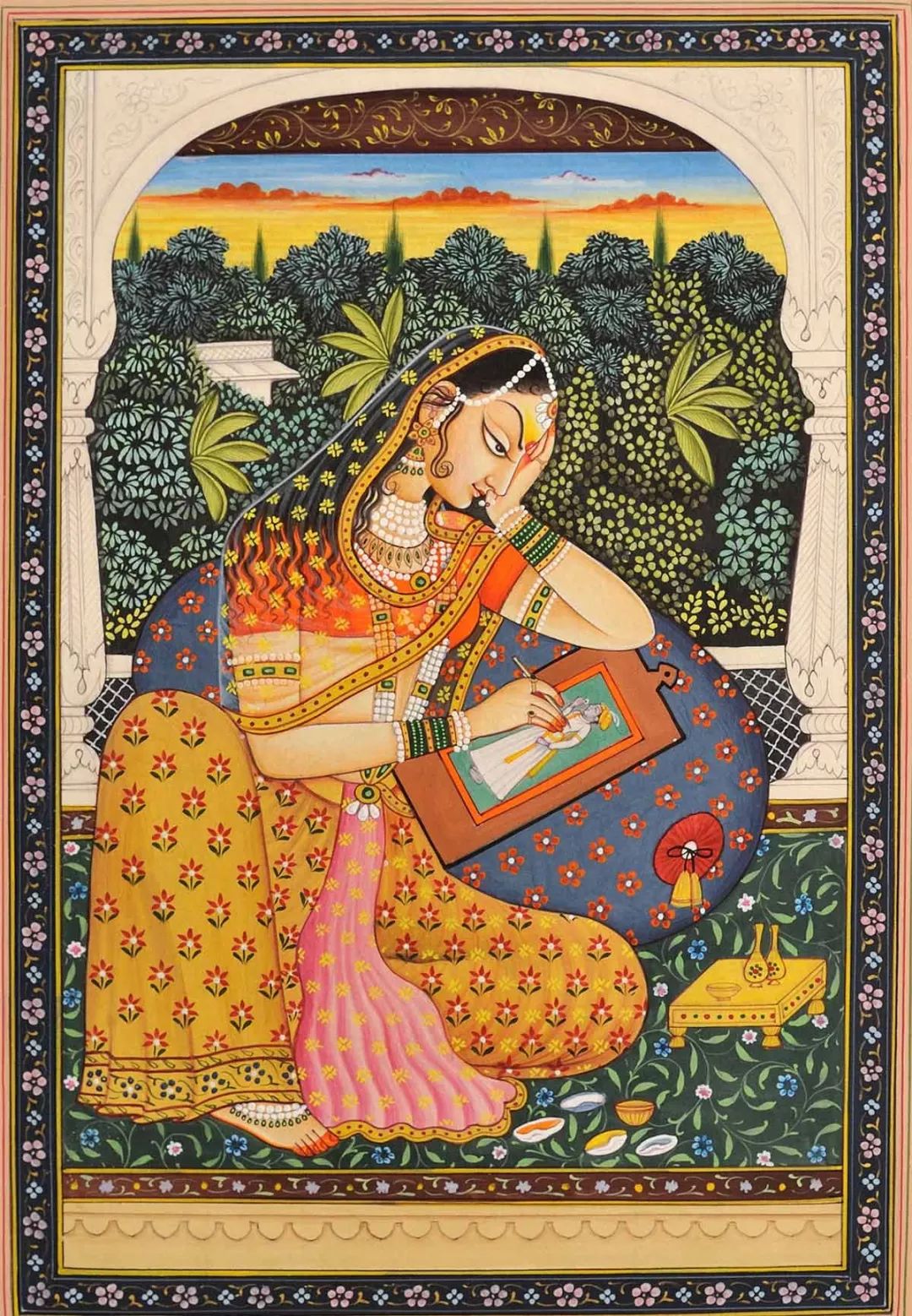 美丽的拉贾斯坦绘画-传统的印度绘画风格