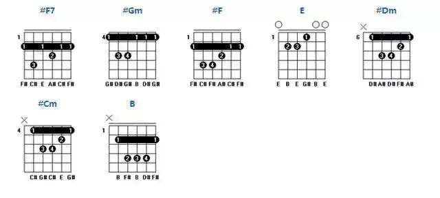 简单的说就是把变调夹当成吉他变调后的空品,和弦的按法不变,但是音调